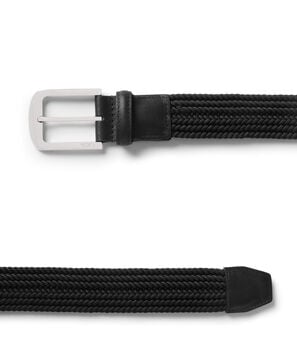 Belts Abgerundeter, gewebter G&uuml;rtel mit rechteckiger Schnalle, 35 mm