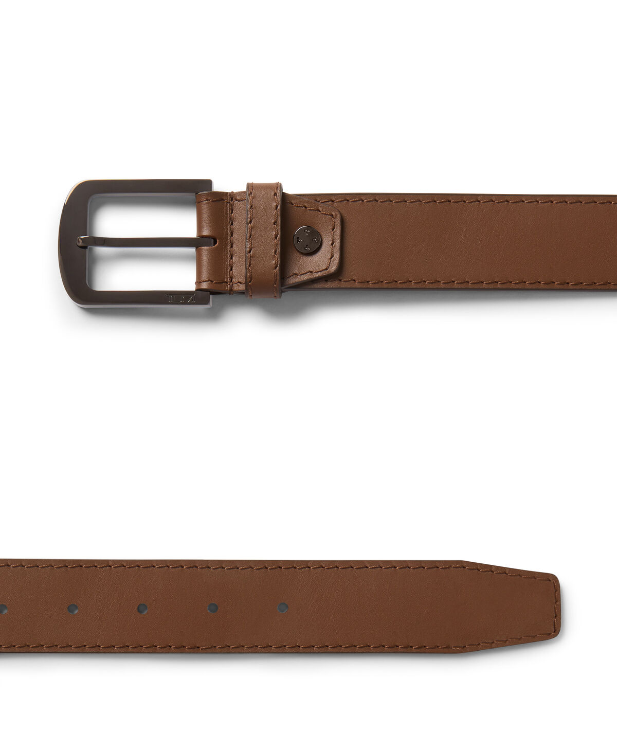 Belts Abgerundeter Lederg&uuml;rtel mit Rechteck-Schnalle, 35 mm