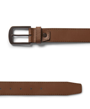 Belts Abgerundeter Lederg&uuml;rtel mit Rechteck-Schnalle, 35 mm